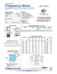 Datasheet LAVI-10VH+ manufacturer Mini-Circuits